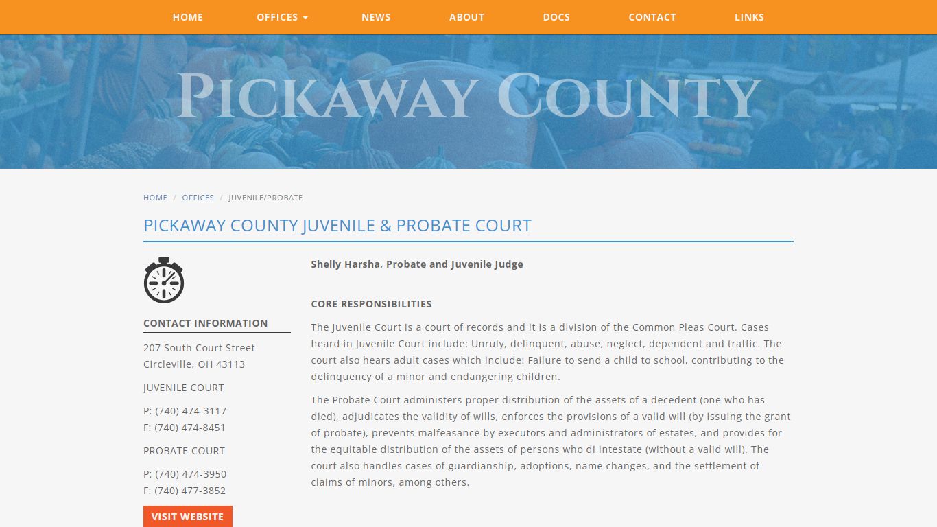 Pickaway County, Ohio - Juvenile & Probate Court